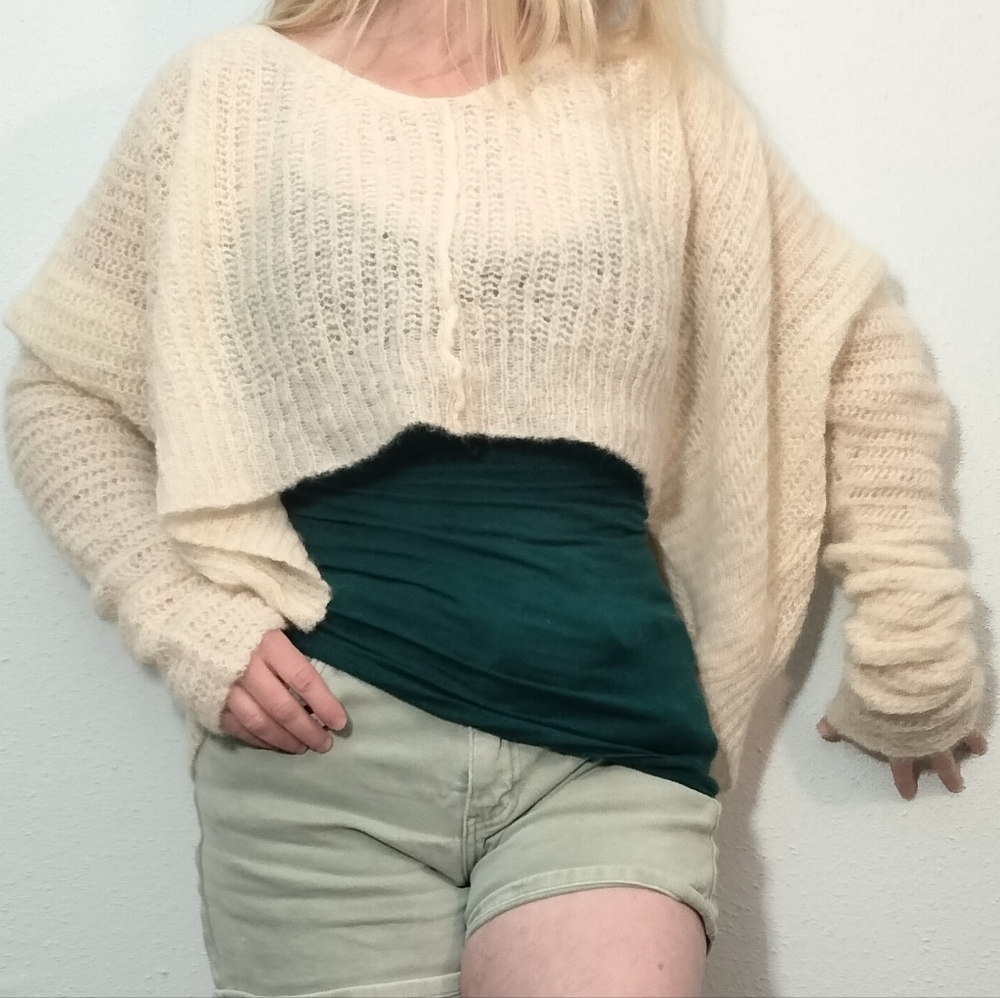 Free People Ivory Alpaca Sweater